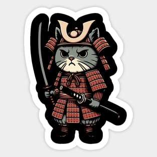 Samurai Cat - Warrior Kitten in Armor Sticker